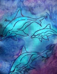 Long Silk Scarves featuring Dolphin designs