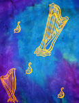 Long Silk Scarves featuring Harp designs