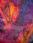 Long Silk Scarves featuring Harp designs