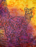 Long Silk Scarves featuring Kangaroo designs