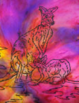 Square Silk Scarves featuring Kangaroo designs
