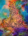 Square Silk Scarves featuring Kangaroo designs