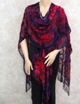Devore Velvet Fringed Ruana