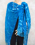 Devore Velvet Ruana Fringed