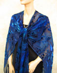Devore Velvet Ruana Fringed