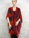 Devore Velvet Fringed Ruana