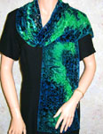 Devore Velvet painted Scarves