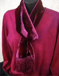 Deep pile velvet fringed shawls