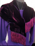 Deep pile velvet fringed shawls