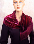 Deep pile velvet fringed shawls