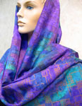 Silk Shawls featuring warp and weft designs
