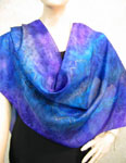 Silk Shawls featuring warp and weft designs