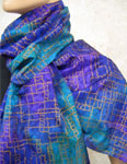 Silk Shawls featuring warp and weft designs