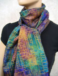 Silk Shawls featuring warp and weft designs