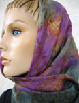 Square Silk Scarves featuring warp and weft designs