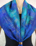 Square Silk Scarves featuring warp and weft designs