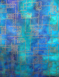 Square Silk Scarves featuring warp and weft designs
