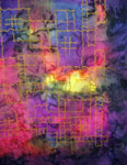 Square Silk Scarves featuring warp and weft designs