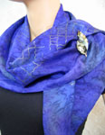 Square Silk Scarves featuring warp and weft designs