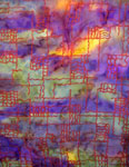 Square Silk Scarves featuring warp and weft designs