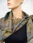 Square Silk Scarves featuring warp and weft designs