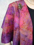 Square Silk Scarves featuring warp and weft designs
