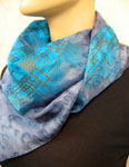 Square Silk Scarves featuring warp and weft designs