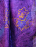 Silk Scarves featuring Celtic Claddagh designs