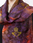 Silk Scarves featuring Celtic Claddagh designs