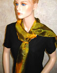 Silk Opal painted Long Scarves