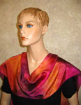 Silk Opal painted Long Scarves