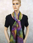 Silk Opal painted Long Scarves