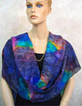 Pure Silk Opal painted Shawls