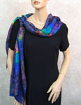 Pure Silk Opal painted Shawls