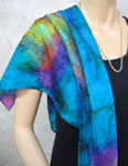 Silk Opal painted Square Scarves