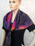 Silk Opal painted Square Scarves