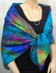 Silk Opal painted Square Scarves