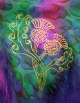 Silk Scarves featuring Celtic Royal Thistle of Scotland designs