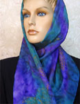 Long Silk Scarves featuring Vineyard Art designs