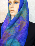 Long Silk Scarves featuring Vineyard Art designs