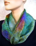 Long Silk Scarves featuring Vineyard Art designs