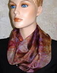 Long Silk Scarves featuring Vineyard Art designs