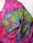 Long Silk Shawls featuring Vineyard Art designs