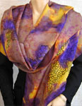 Long Silk Shawls featuring Vineyard Art designs